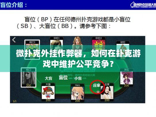 微扑克外挂作弊器，如何在扑克游戏中维护公平竞争？