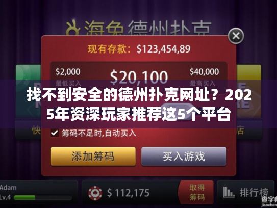 找不到安全的德州扑克网址？2025年资深玩家推荐这5个平台
