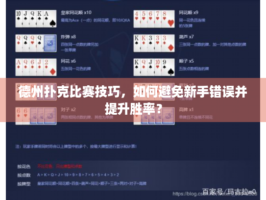 德州扑克比赛技巧，如何避免新手错误并提升胜率？