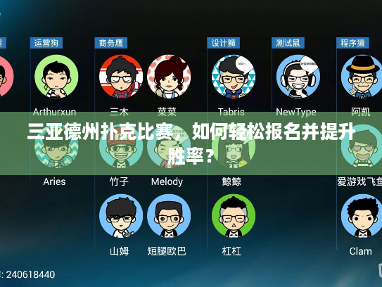 三亚德州扑克比赛，如何轻松报名并提升胜率？