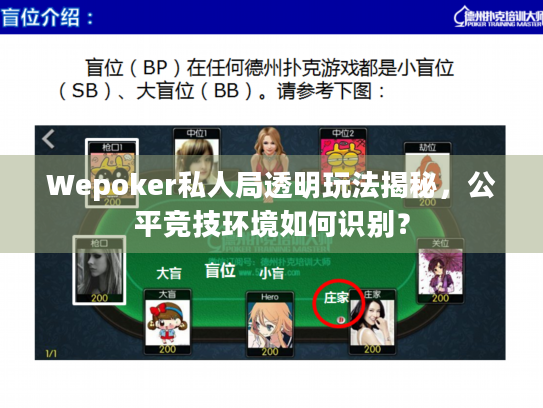 Wepoker私人局透明玩法揭秘，公平竞技环境如何识别？