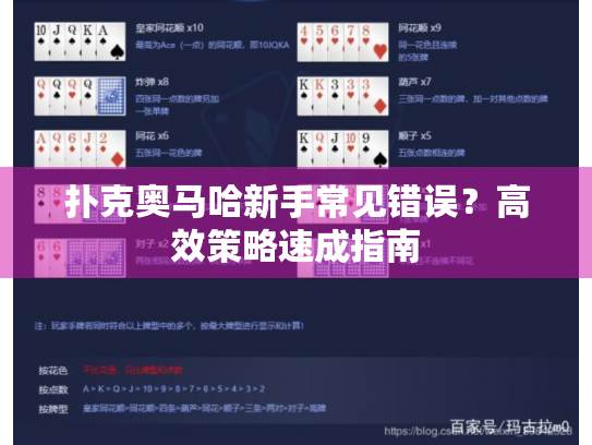 扑克奥马哈新手常见错误？高效策略速成指南