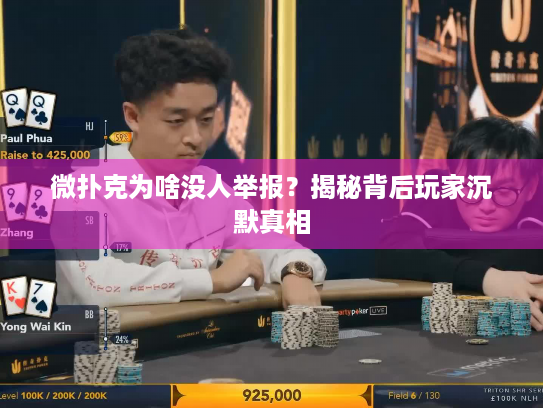 微扑克为啥没人举报？揭秘背后玩家沉默真相