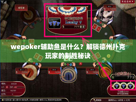 wepoker辅助鱼是什么？解锁德州扑克玩家的制胜秘诀