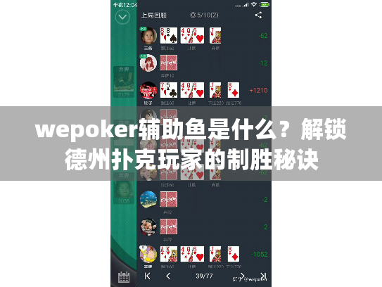 wepoker辅助鱼是什么？解锁德州扑克玩家的制胜秘诀