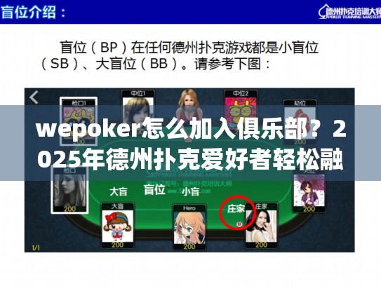 wepoker怎么加入俱乐部?2025年德州扑克爱好者轻松融入技巧指南! wepoker怎么加入俱乐部?2025年德州扑克爱好者轻松融入技巧指南!