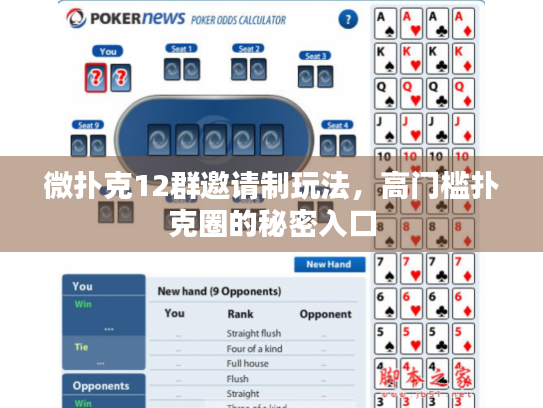 微扑克12群邀请制玩法，高门槛扑克圈的秘密入口