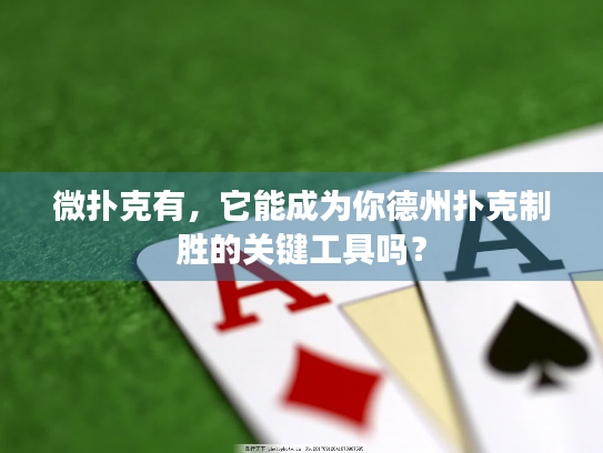 微扑克有，它能成为你德州扑克制胜的关键工具吗？
